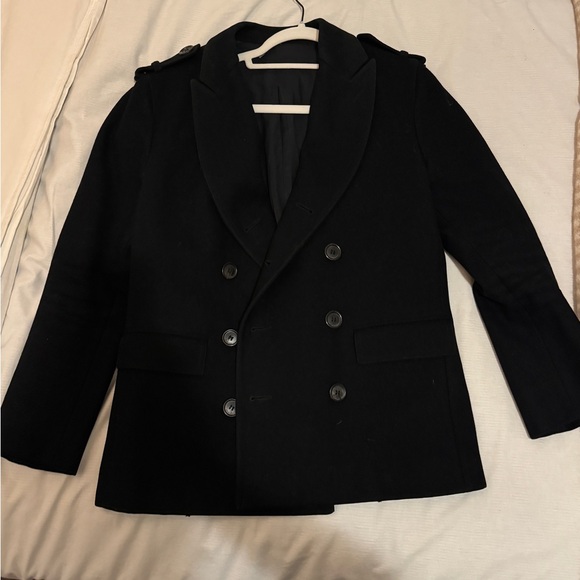 Dior | Jackets & Coats | Dior Mens Classic Black Pea Coat | Poshmark